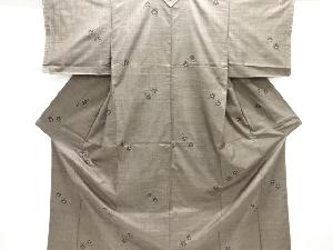 未使用品　花模様織り出し本場泥大島紬着物(5マルキ)